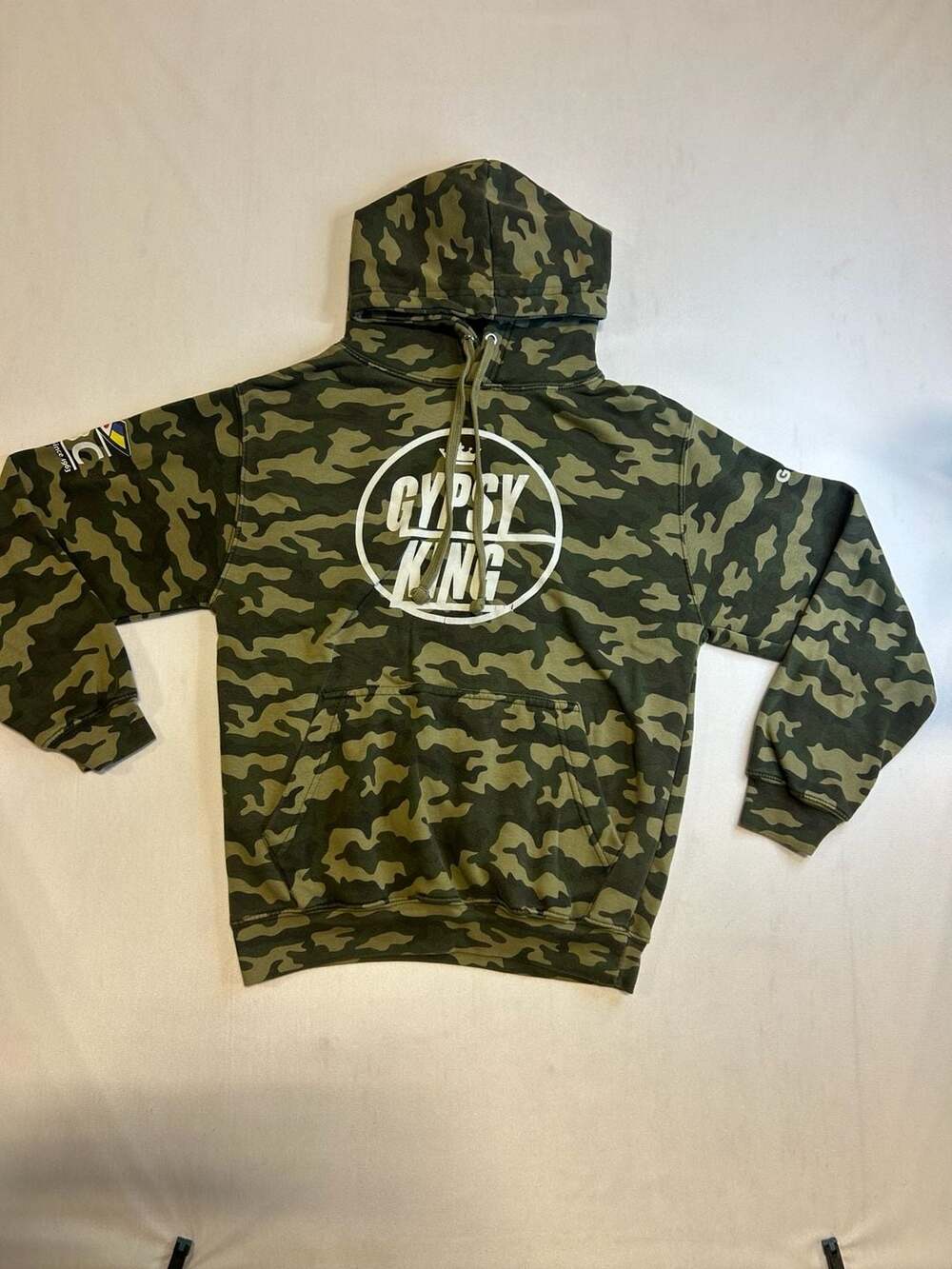 Gypsy King Tyson Fury WBC Goldstar Camo Pullover Hoodie Size Small